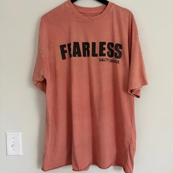 Salty Savage Unisex FEARLESS Oversized tee size L Organic generation %100 cotton - Picture 1 of 8